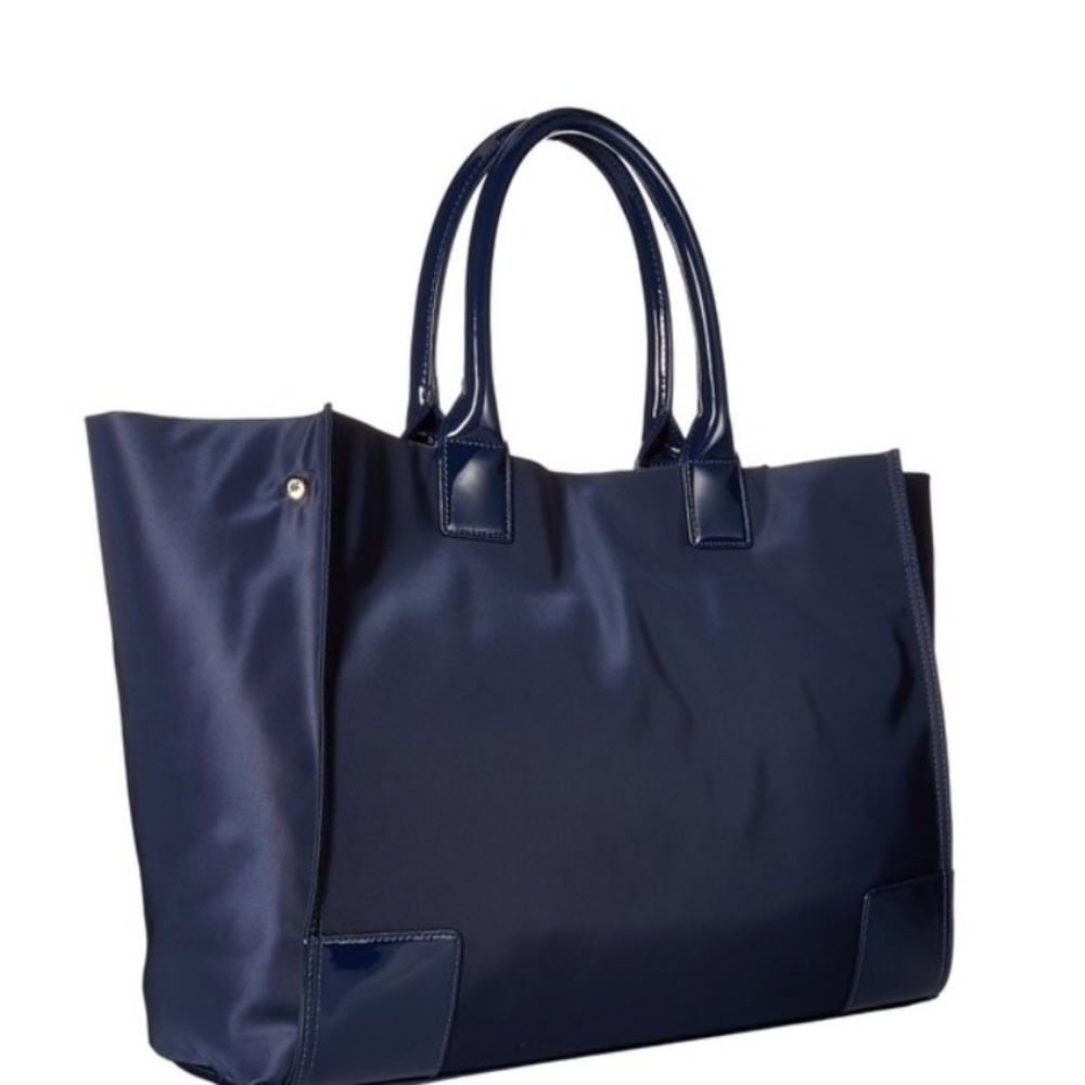 Tory Burch Large Canvas Ella Navy Tote NWT - Picture 5 of 7